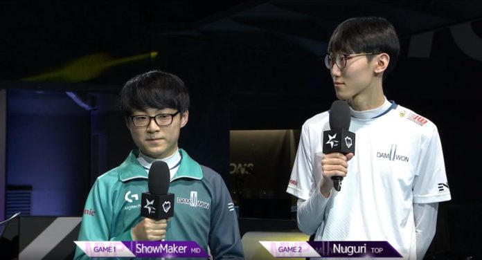 Damwon Gaming ShowMaker and Nuguri